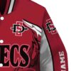 custom san diego state aztecs flaming football red white jacket premium grade jacketwow