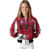 custom san diego state aztecs flaming football red white jacket top rated jacketwow