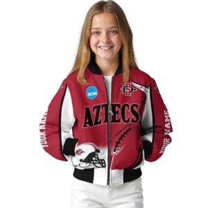 custom san diego state aztecs flaming football red white jacket top rated jacketwow