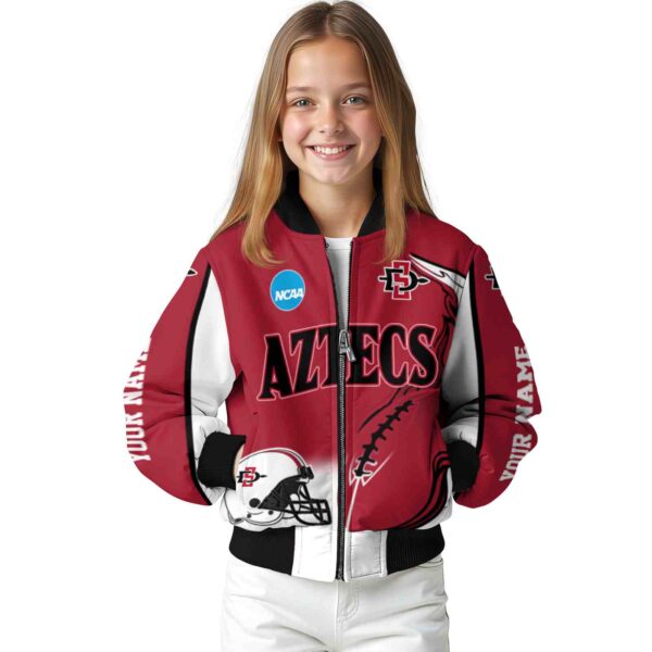custom san diego state aztecs flaming football red white jacket top rated jacketwow
