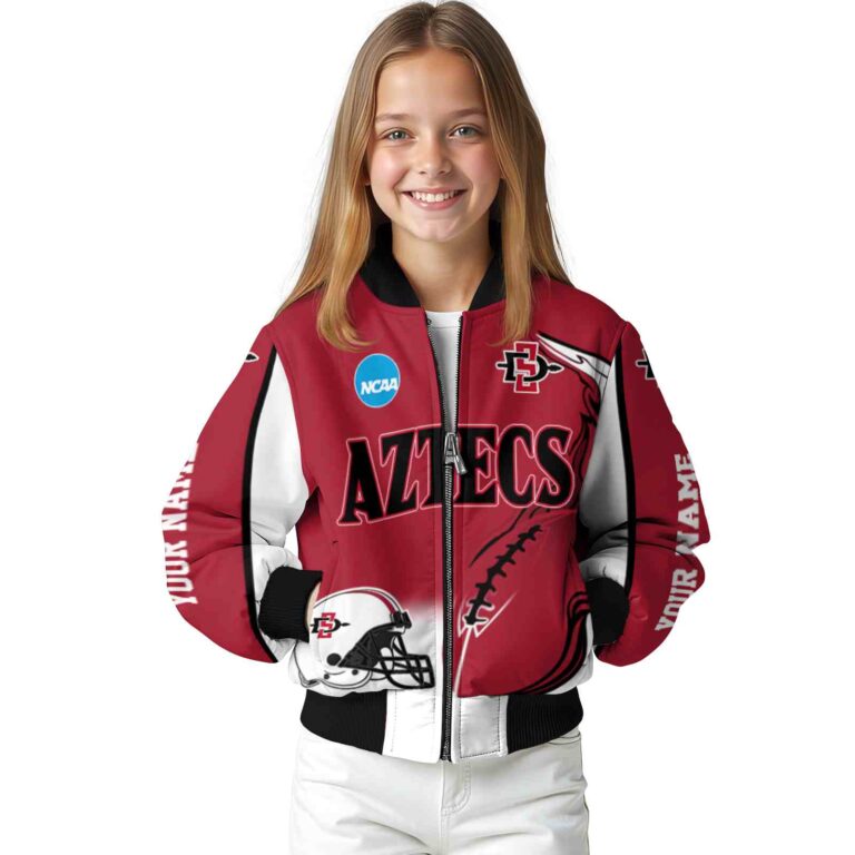 custom san diego state aztecs flaming football red white jacket top rated jacketwow