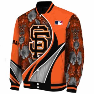 custom san francisco giants floral print orange jacket best selling jacketwow