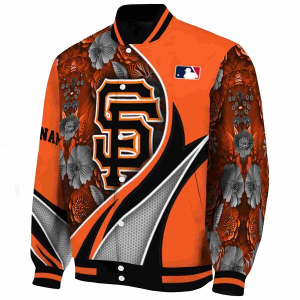 custom san francisco giants floral print orange jacket best selling jacketwow