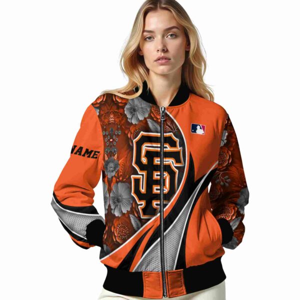 custom san francisco giants floral print orange jacket latest model jacketwow