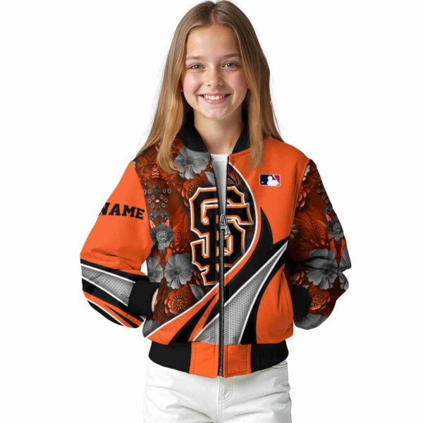 custom san francisco giants floral print orange jacket top rated jacketwow