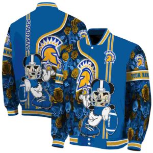 custom san jose state spartans rose mickey blue jacket fashion forward jacketwow