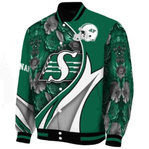 custom saskatchewan roughriders floral print green jacket best selling jacketwow