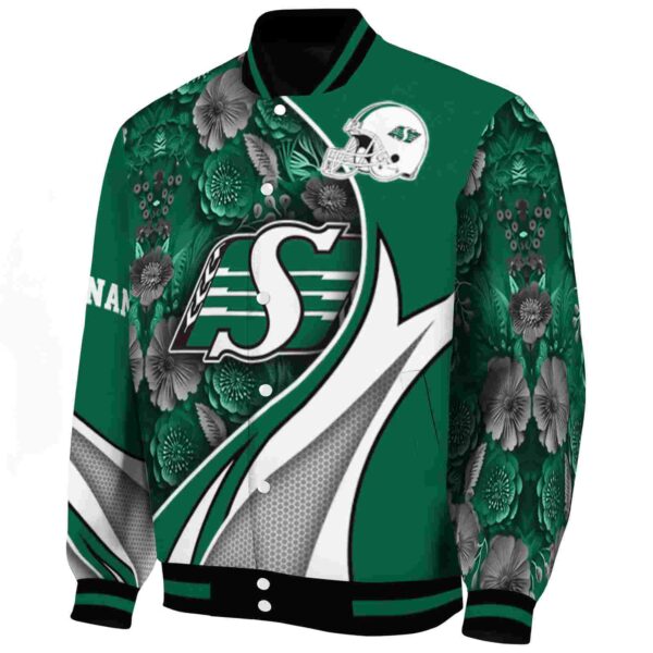 custom saskatchewan roughriders floral print green jacket best selling jacketwow