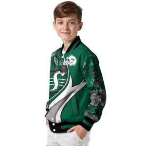 custom saskatchewan roughriders floral print green jacket trendy jacketwow