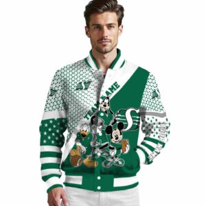 custom saskatchewan roughriders mickey donald goofy green white jacket high quality jacketwow