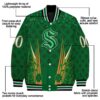 custom seattle kraken shamrock pattern green jacket new arrival jacketwow