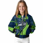 custom seattle seahawks floral print blue jacket best selling jacketwow