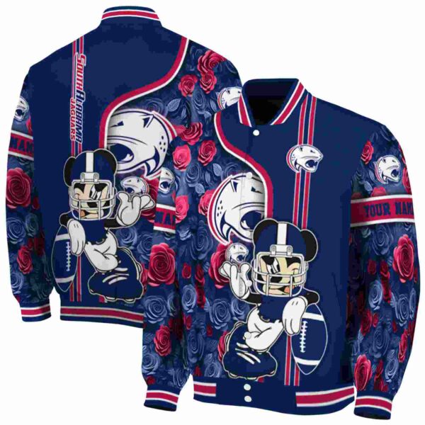 custom south alabama jaguars rose mickey blue jacket fashion forward jacketwow