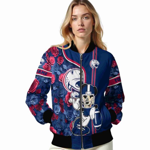 custom south alabama jaguars rose mickey blue jacket latest model jacketwow