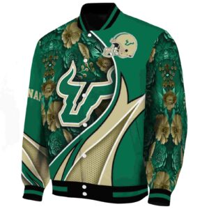 custom south florida bulls floral print green jacket best selling jacketwow