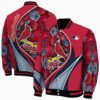 custom st louis cardinals floral print red jacket fashion forward jacketwow