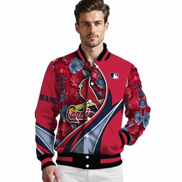 custom st louis cardinals floral print red jacket high quality jacketwow