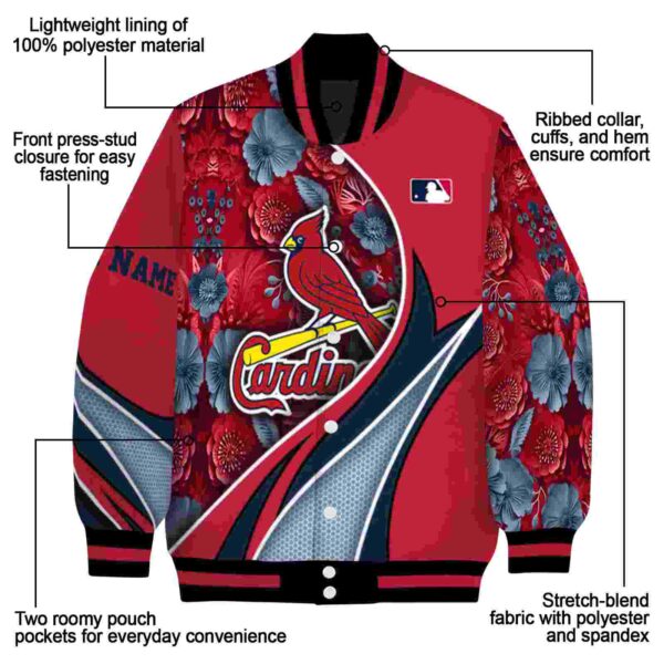 custom st louis cardinals floral print red jacket new arrival jacketwow