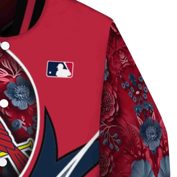 custom st louis cardinals floral print red jacket premium grade jacketwow