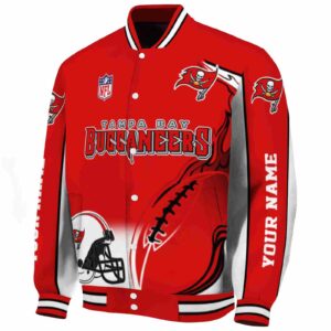 custom tampa bay buccaneers flaming football red white jacket best selling jacketwow