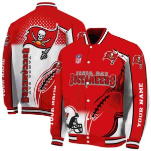 custom tampa bay buccaneers flaming football red white jacket fashion forward jacketwow