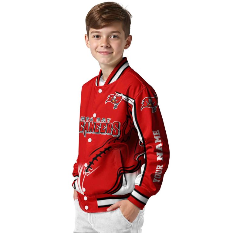custom tampa bay buccaneers flaming football red white jacket trendy jacketwow