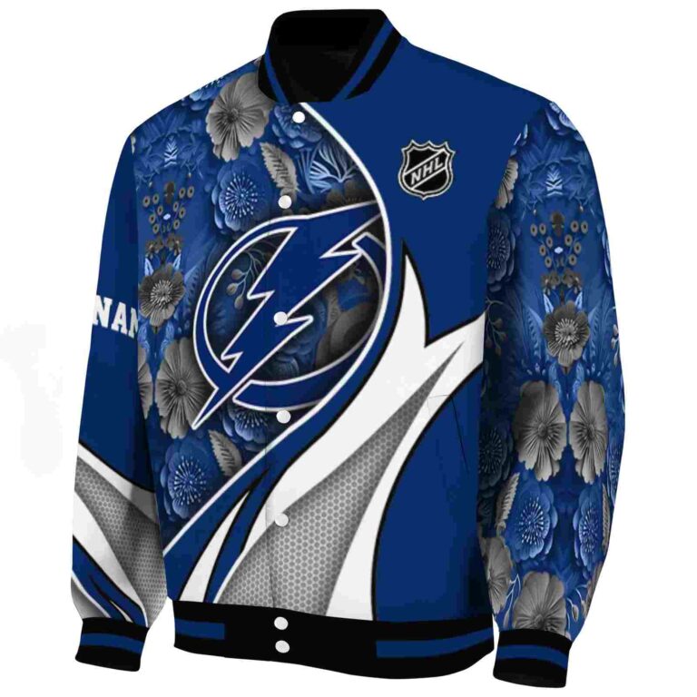 custom tampa bay lightning floral print blue jacket best selling jacketwow