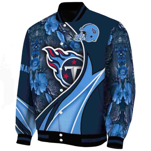 custom tennessee titans floral print navy jacket best selling jacketwow