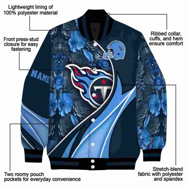 custom tennessee titans floral print navy jacket new arrival jacketwow