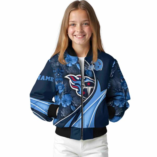 custom tennessee titans floral print navy jacket top rated jacketwow