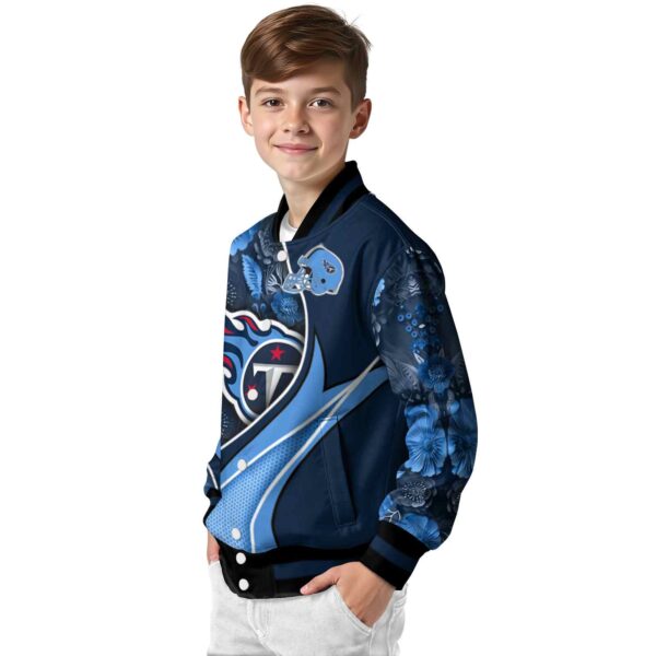 custom tennessee titans floral print navy jacket trendy jacketwow