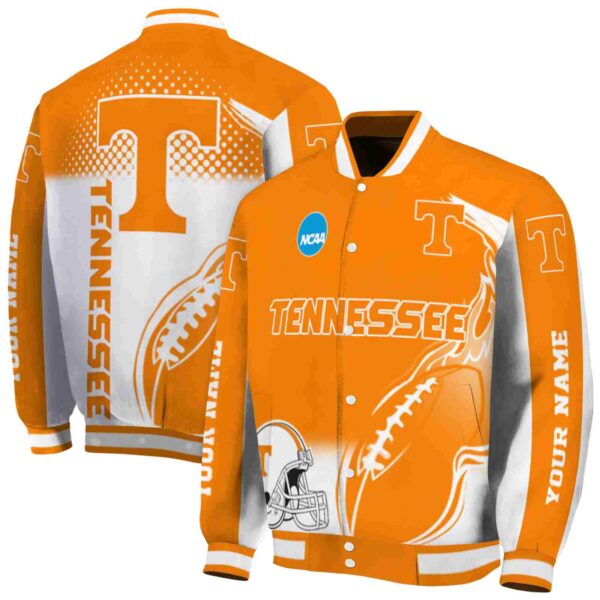 custom tennessee volunteers flaming football orange white jacket fashion forward jacketwow