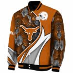 custom texas longhorns floral print orange jacket best selling jacketwow