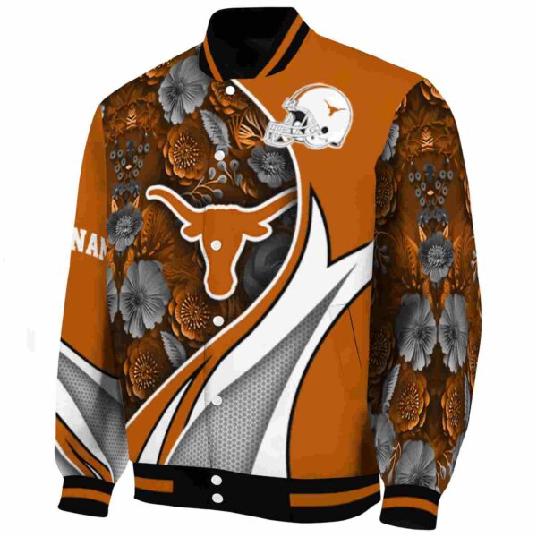 custom texas longhorns floral print orange jacket best selling jacketwow