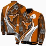 custom texas longhorns floral print orange jacket best selling jacketwow