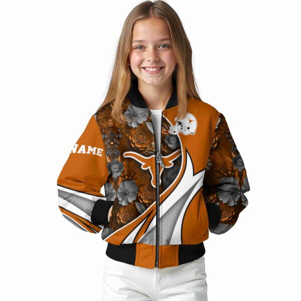 custom texas longhorns floral print orange jacket top rated jacketwow