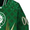 custom texas rangers shamrock pattern green jacket premium grade jacketwow