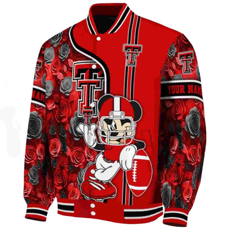 custom texas tech red raiders rose mickey red jacket best selling jacketwow
