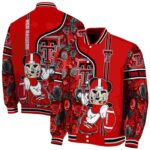 custom texas tech red raiders rose mickey red jacket best selling jacketwow