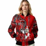 custom texas tech red raiders rose mickey red jacket best selling jacketwow