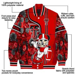 custom texas tech red raiders rose mickey red jacket new arrival jacketwow