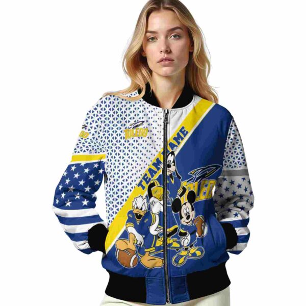 custom toledo rockets mickey donald goofy blue white jacket latest model jacketwow