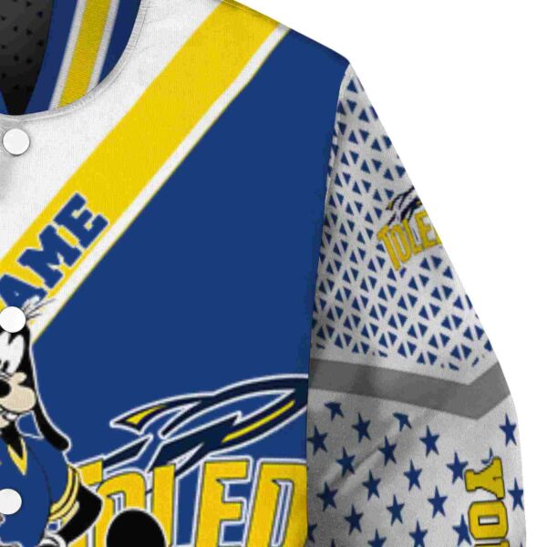 custom toledo rockets mickey donald goofy blue white jacket premium grade jacketwow