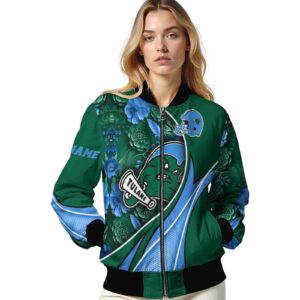 custom tulane green wave floral print green jacket latest model jacketwow