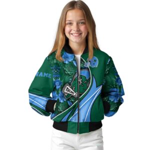 custom tulane green wave floral print green jacket top rated jacketwow