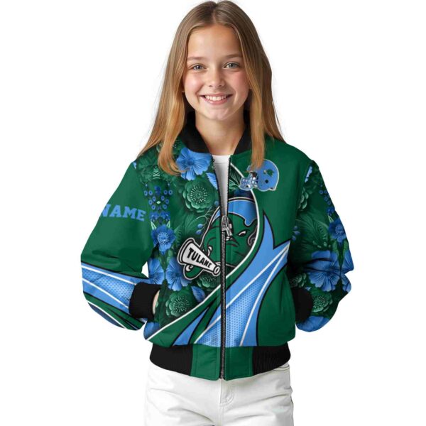 custom tulane green wave floral print green jacket top rated jacketwow