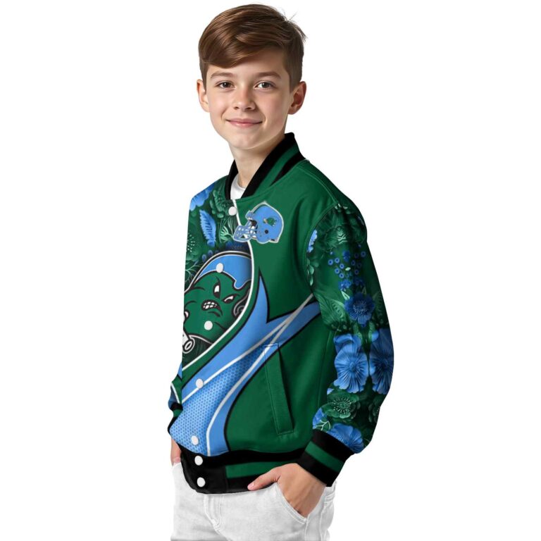 custom tulane green wave floral print green jacket trendy jacketwow