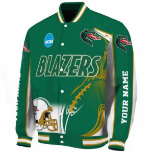custom uab blazers flaming football green white jacket best selling jacketwow