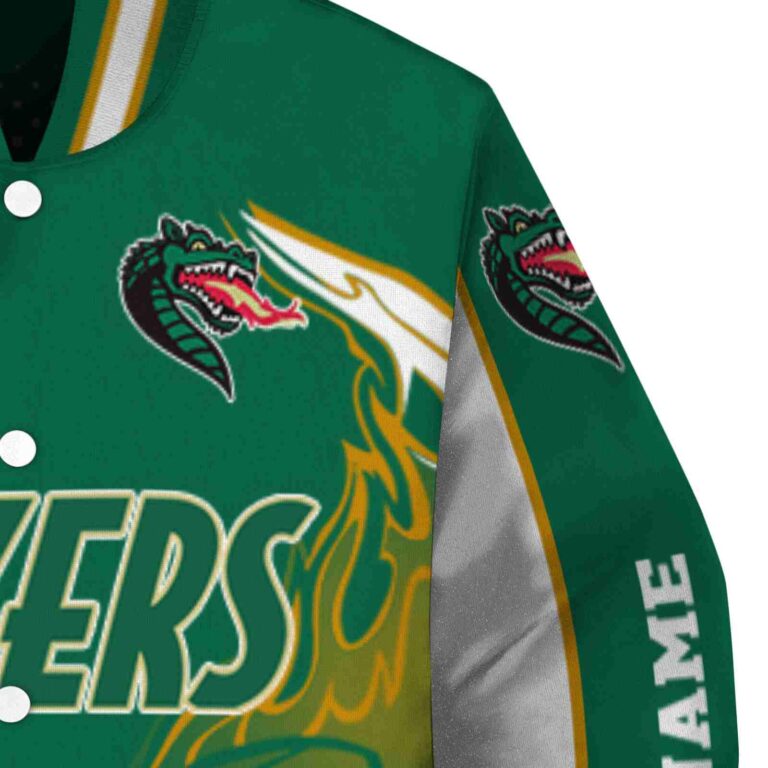 custom uab blazers flaming football green white jacket premium grade jacketwow