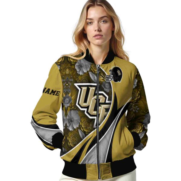 custom ucf knights floral print gold jacket latest model jacketwow